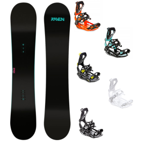 Pachet Snowboard Raven Pure Turcoaz cu legaturi Raven FT360 | winteroutlet.ro